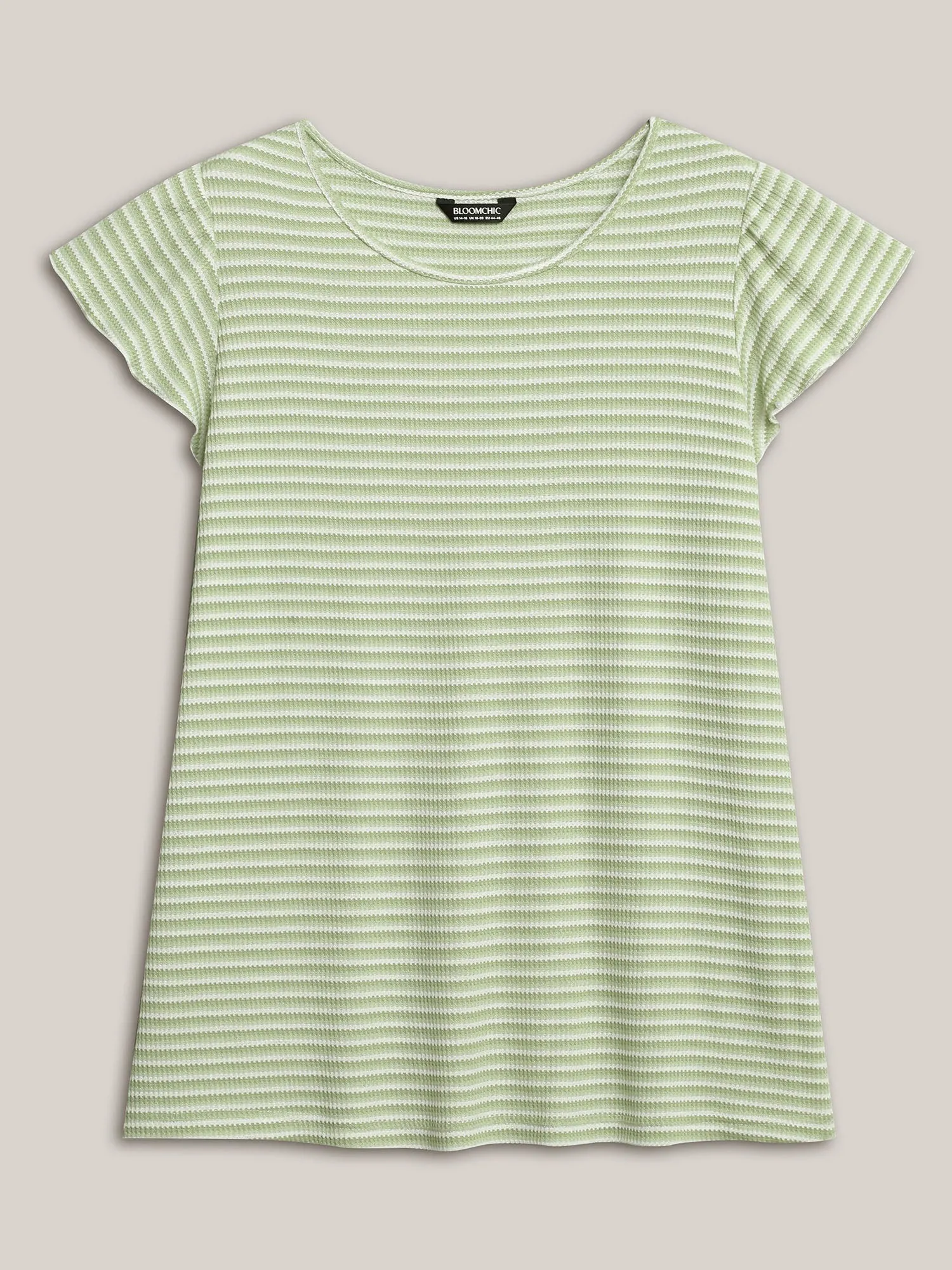 Striped Flutter Sleeve Knit Top sold by Bloomchic product image thumbnail 5