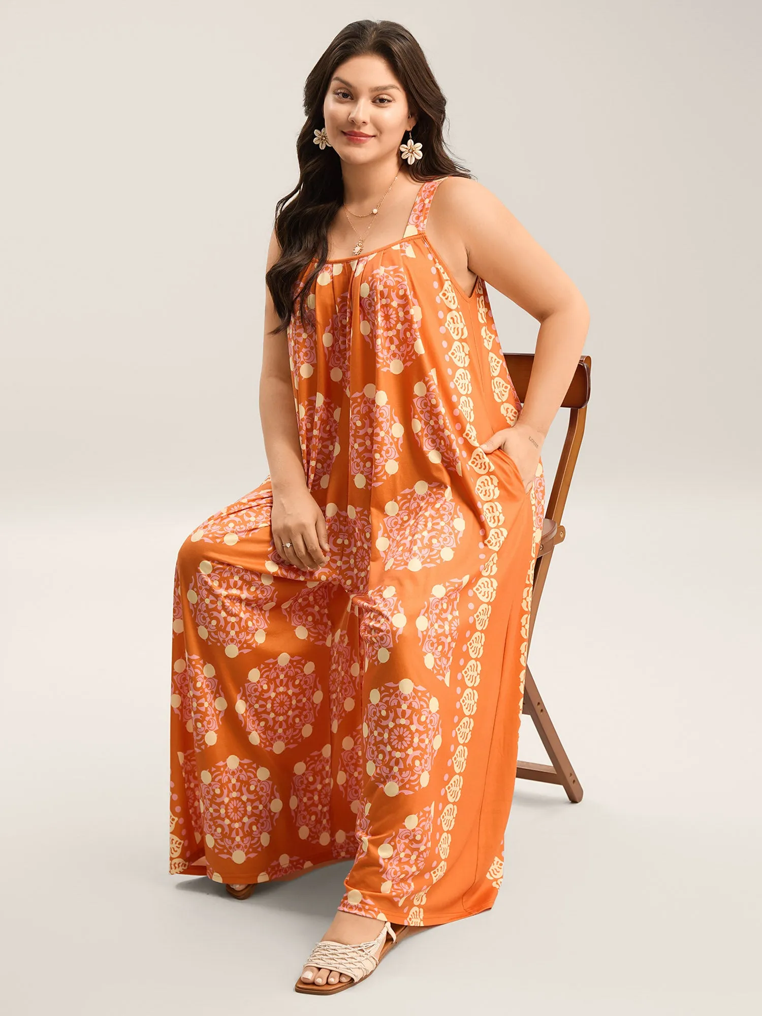 Sunkissed Stretchy Adjustable Strap Jumpsuit sold by Bloomchic product image thumbnail 2