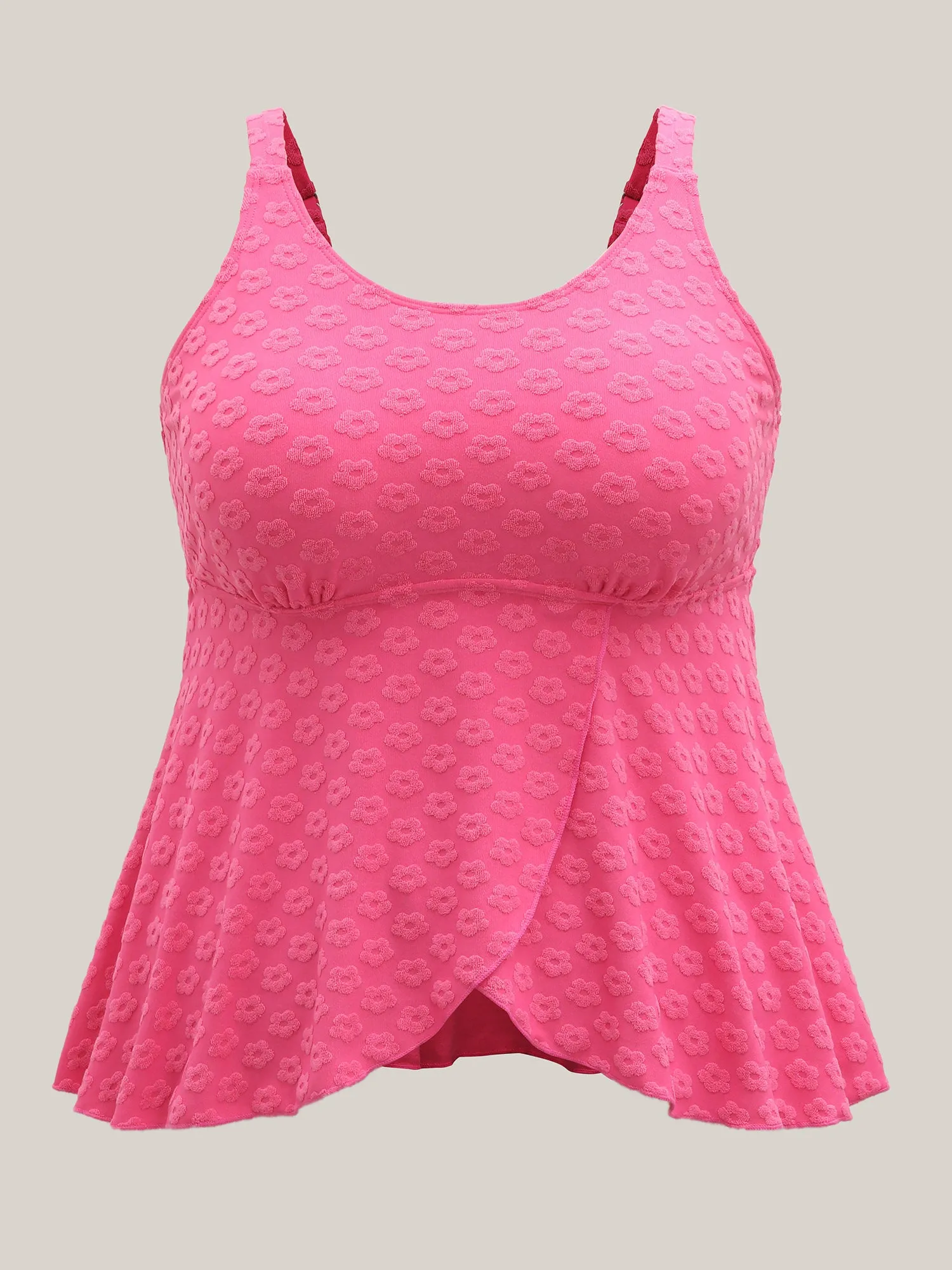 Floral Textured Overlap Split Swim Top sold by Bloomchic product image thumbnail 5