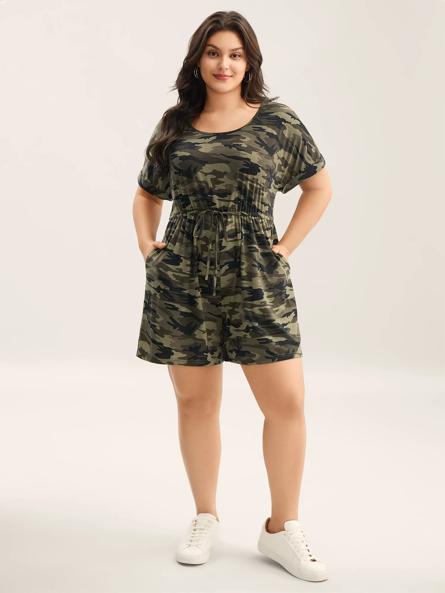 Supersoft Camouflage Print Pockets Romper sold by Bloomchic product image thumbnail 3