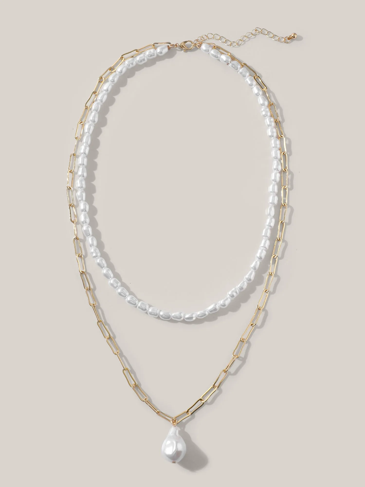 Pear Layered Gold-Tone Necklace sold by Bloomchic