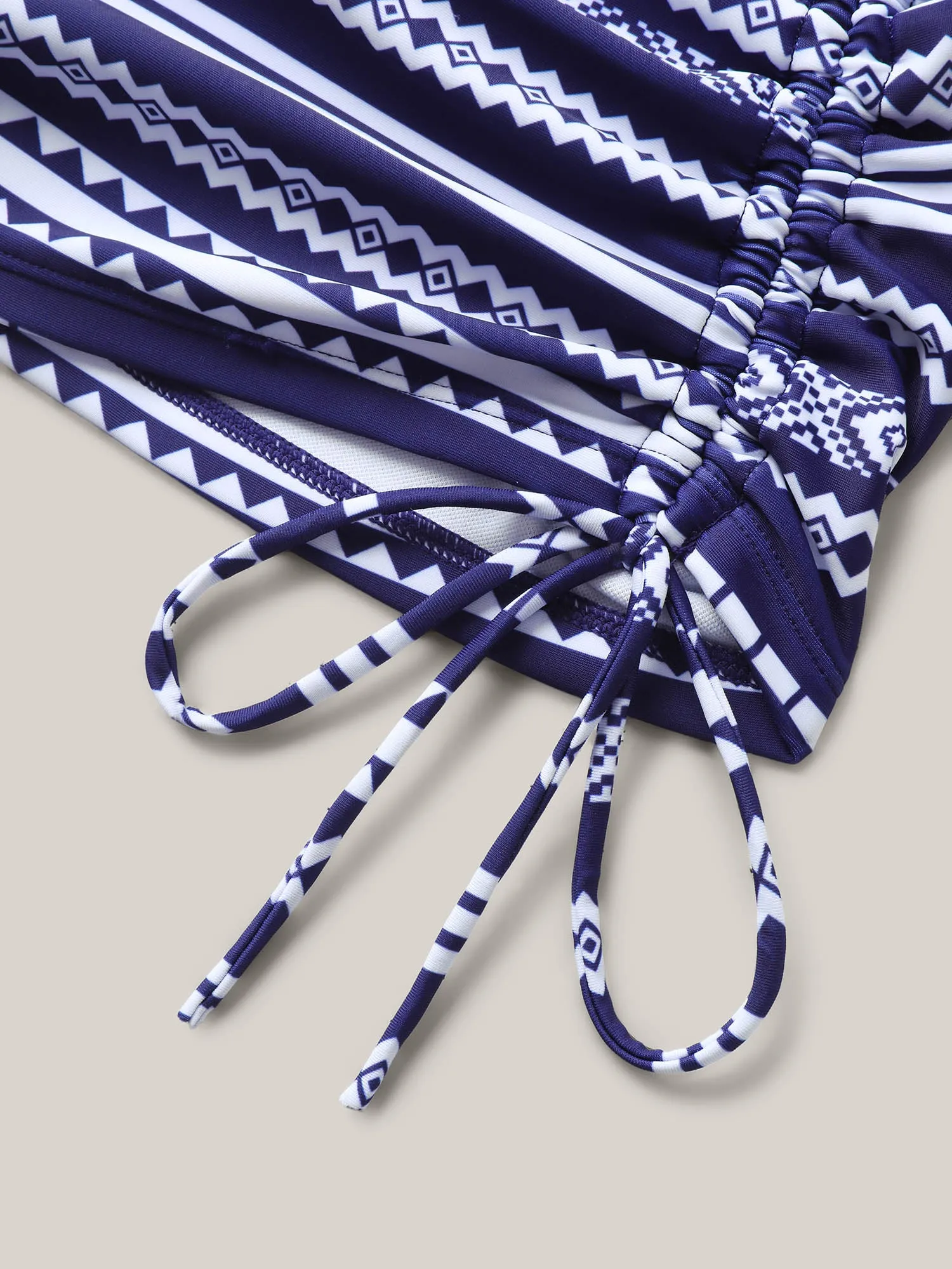 Geometric Stripe Twist Front Swim Top sold by Bloomchic product image thumbnail 5