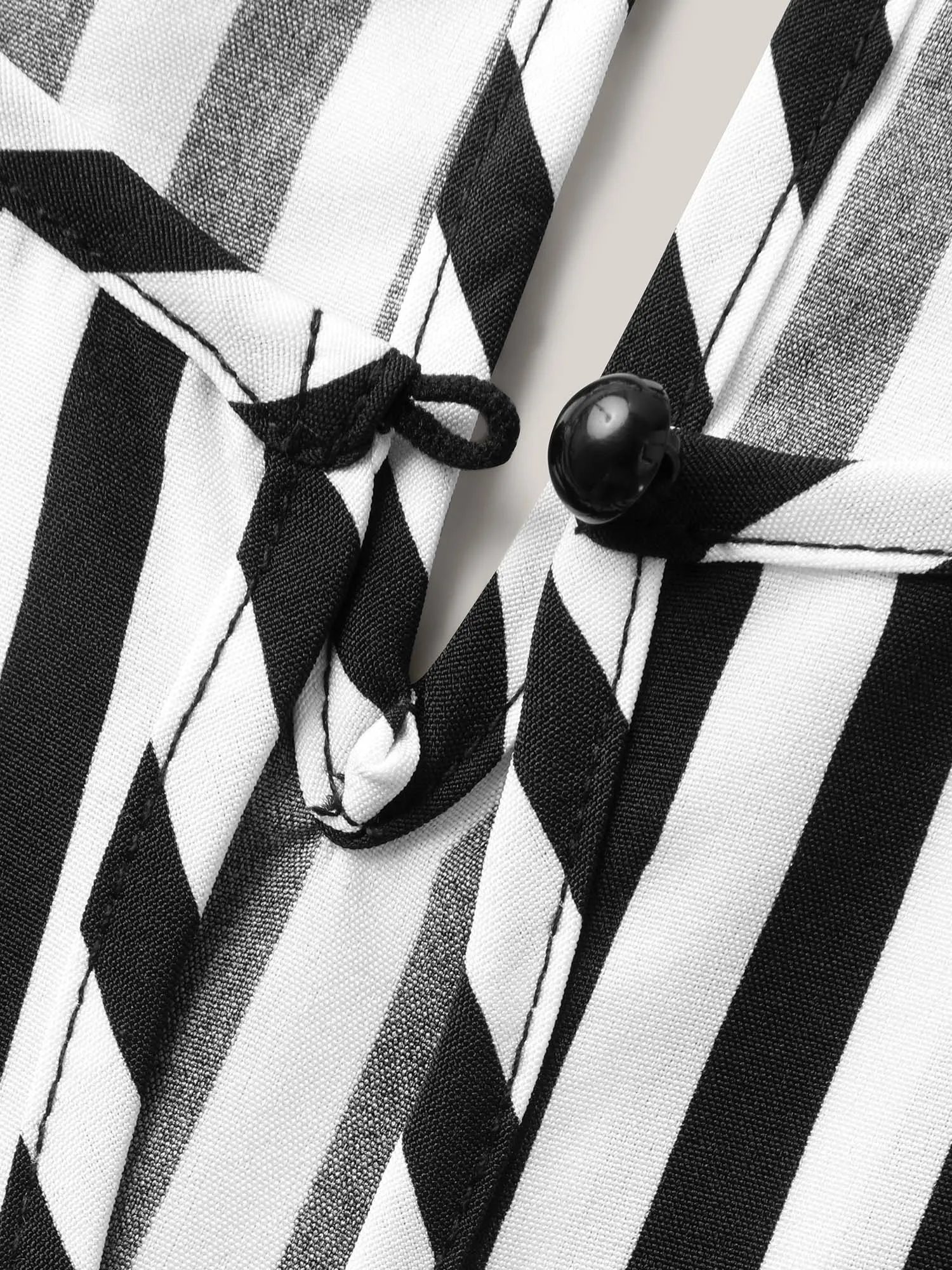 Stripe Print Belted Pockets Romper sold by Bloomchic product image thumbnail 5