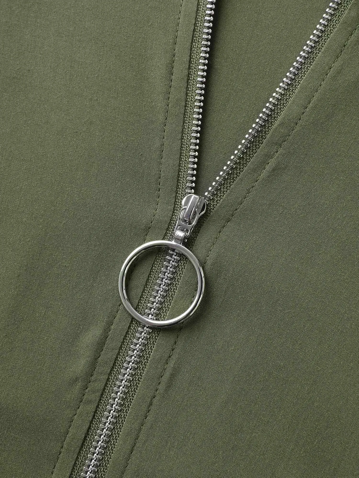 Rayon Zipper Front Waist-Tie Midi Dress sold by Bloomchic product image thumbnail 5