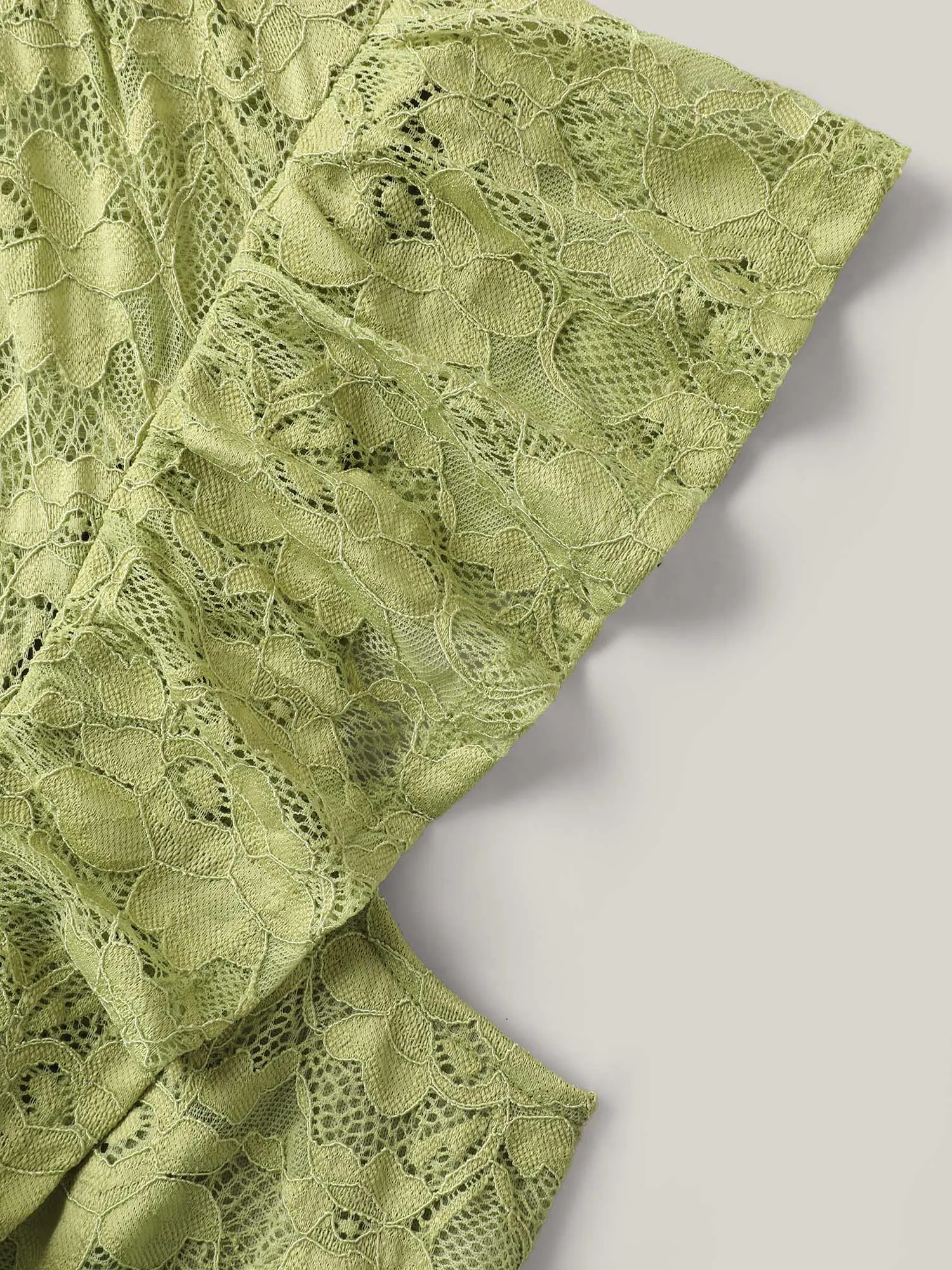 Lace Stretchy Waist Ruffled Midi Dress sold by Bloomchic product image thumbnail 5