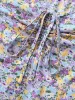 Ditsy Floral Print Neck Tie Midi Dress sold by Bloomchic