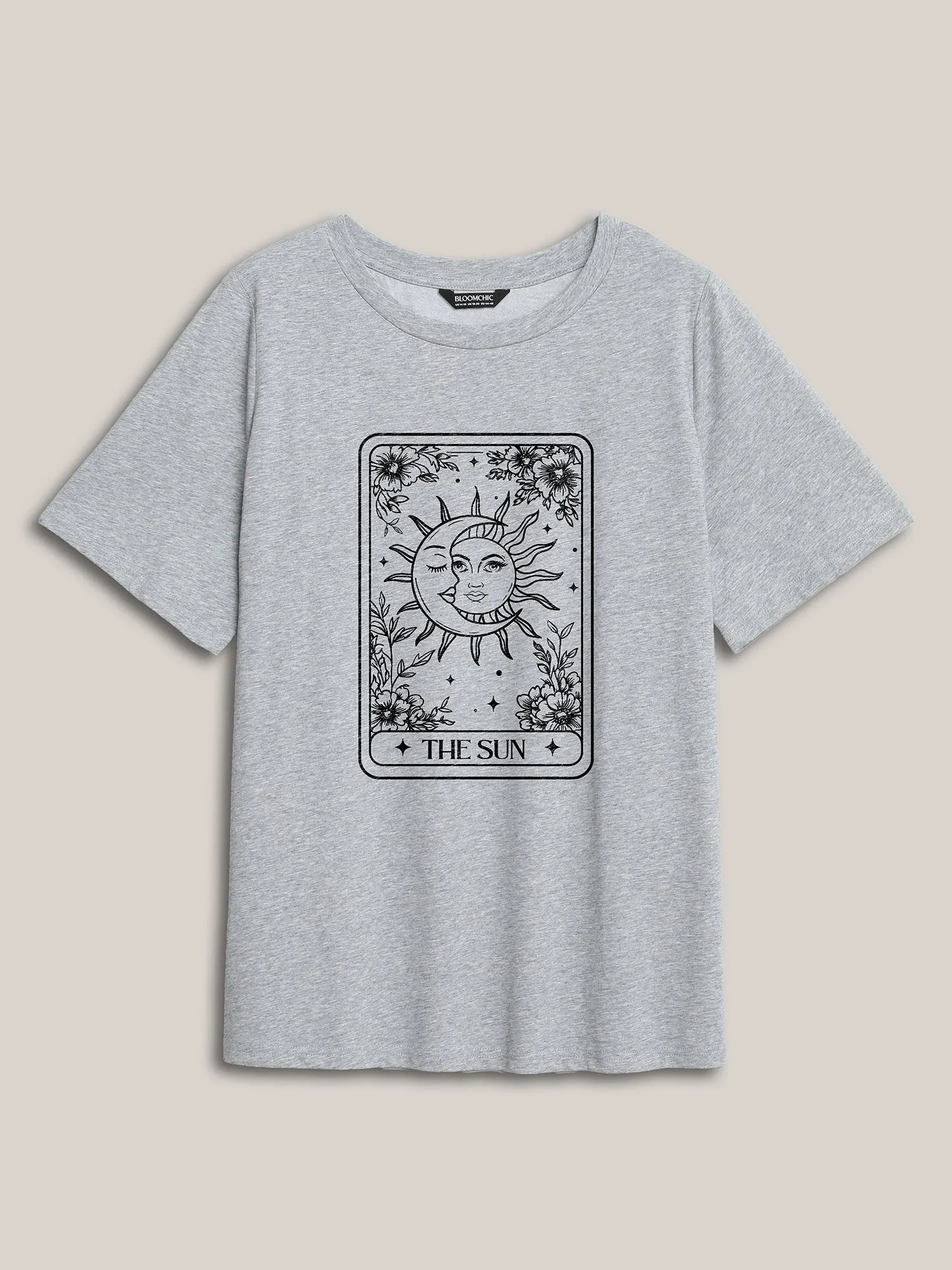 Sunshine Print Round Neck T-Shirt sold by Bloomchic product image thumbnail 5