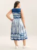 Tie-Dye Pockets Cami Midi Dress sold by Bloomchic
