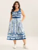 Tie-Dye Pockets Cami Midi Dress sold by Bloomchic