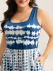 Tie-Dye Pockets Cami Midi Dress sold by Bloomchic