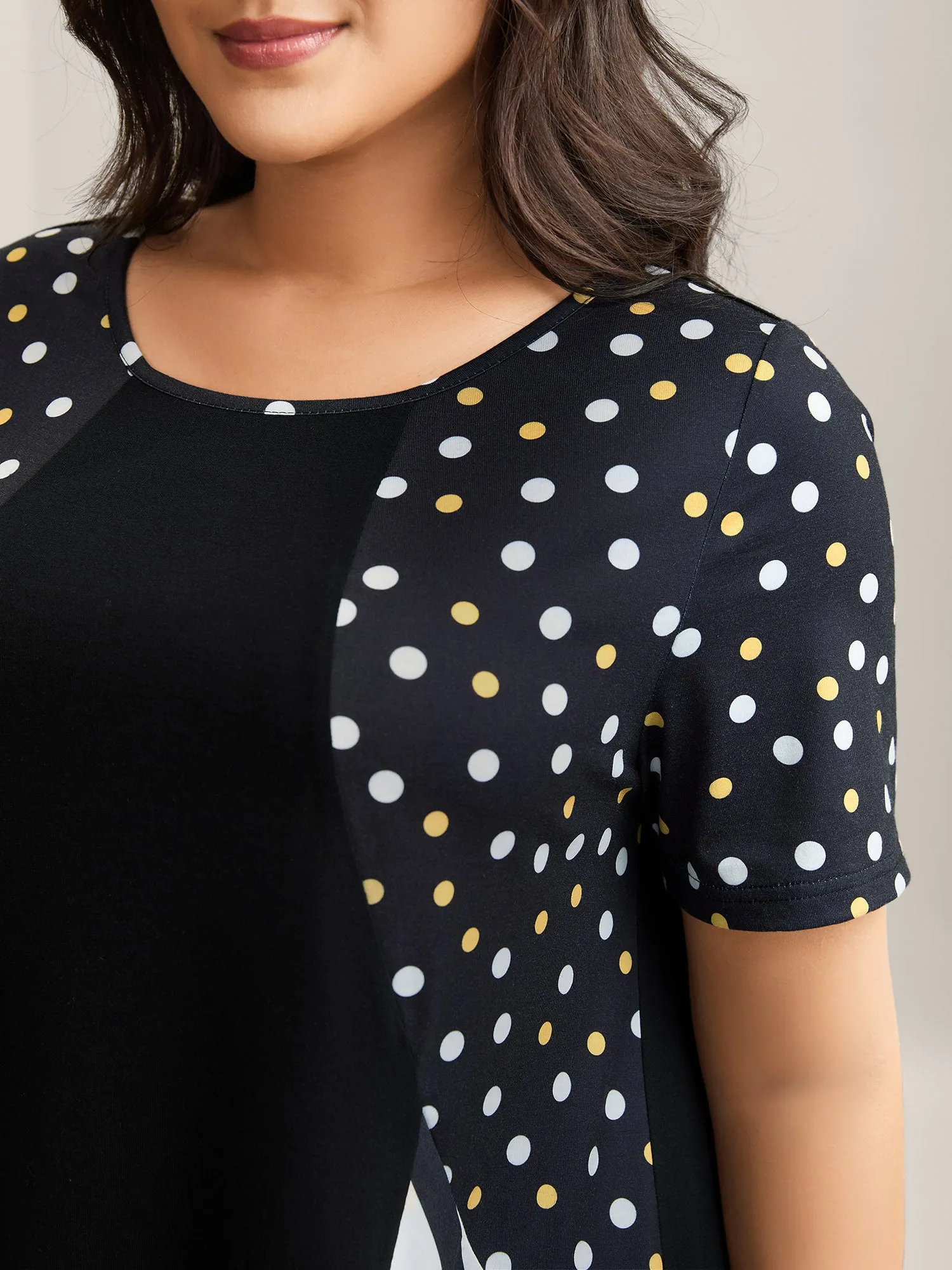 Supersoft Stretchy Polka Dots Stripe T-Shirt sold by Bloomchic product image thumbnail 4