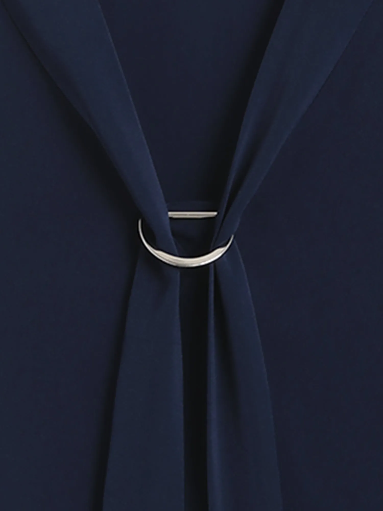 Ribbon Neck Metallic Detail Solid Blouse sold by Bloomchic product image thumbnail 5