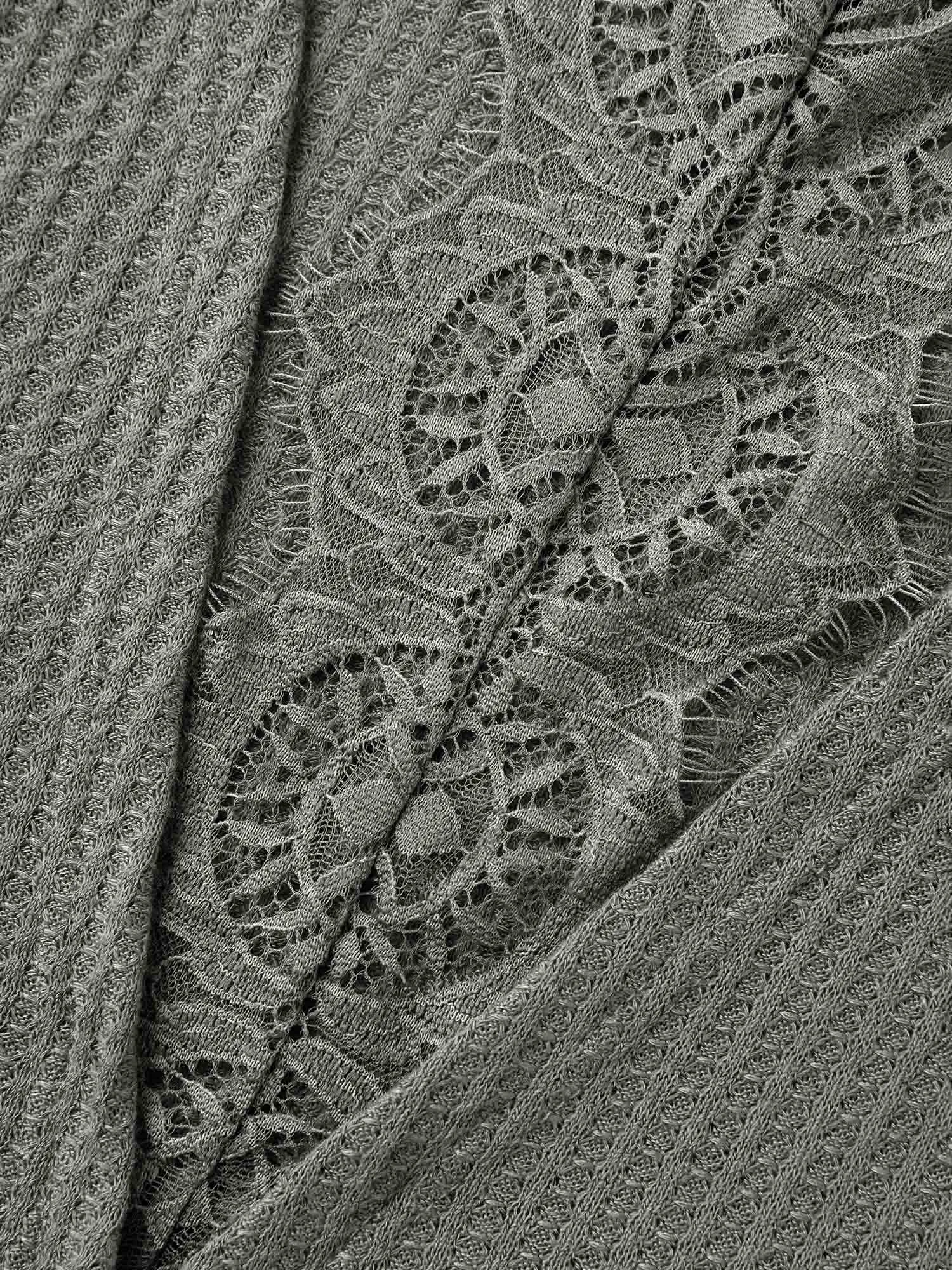 Backless Lace Crossover Solid T-Shirt sold by Bloomchic product image thumbnail 5