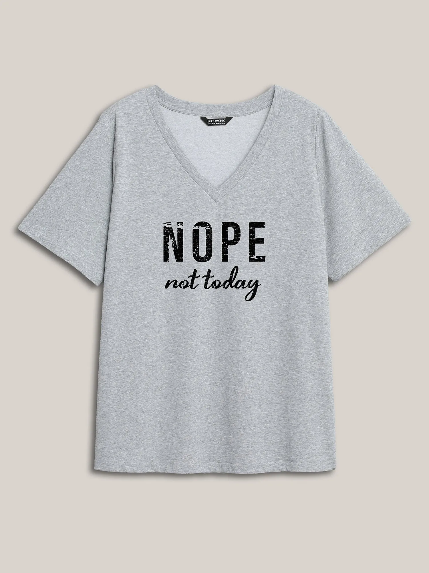 Lazy Vibes V-Neck T-Shirt sold by Bloomchic product image thumbnail 5