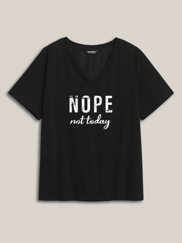 Lazy Vibes V-Neck T-Shirt sold by Bloomchic