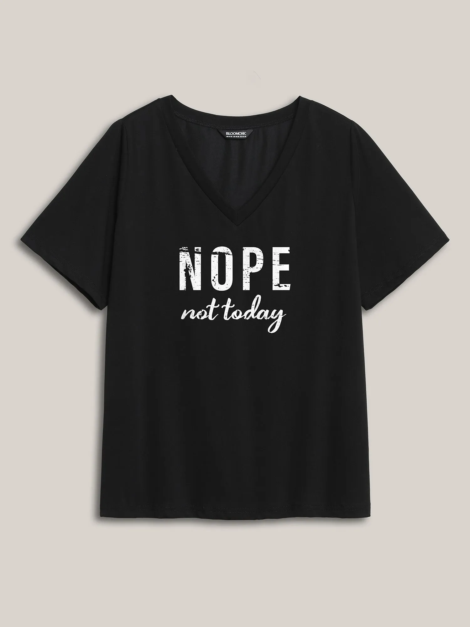 Lazy Vibes V-Neck T-Shirt sold by Bloomchic