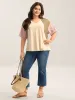 Pure Cotton Color Contrast T-Shirt sold by Bloomchic