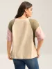 Pure Cotton Color Contrast T-Shirt sold by Bloomchic