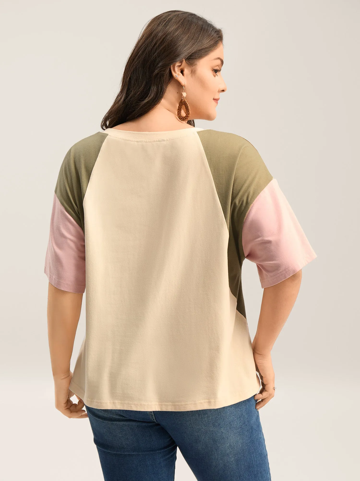 Pure Cotton Color Contrast T-Shirt sold by Bloomchic product image thumbnail 4