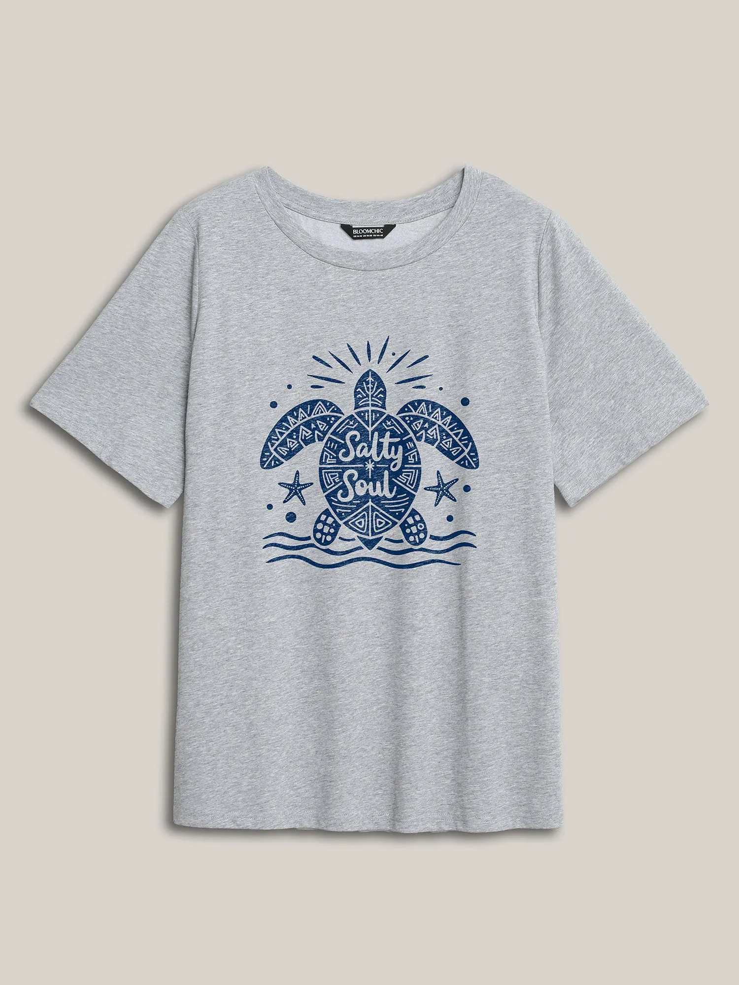 Salty Soul Round Neck T-Shirt sold by Bloomchic product image thumbnail 5