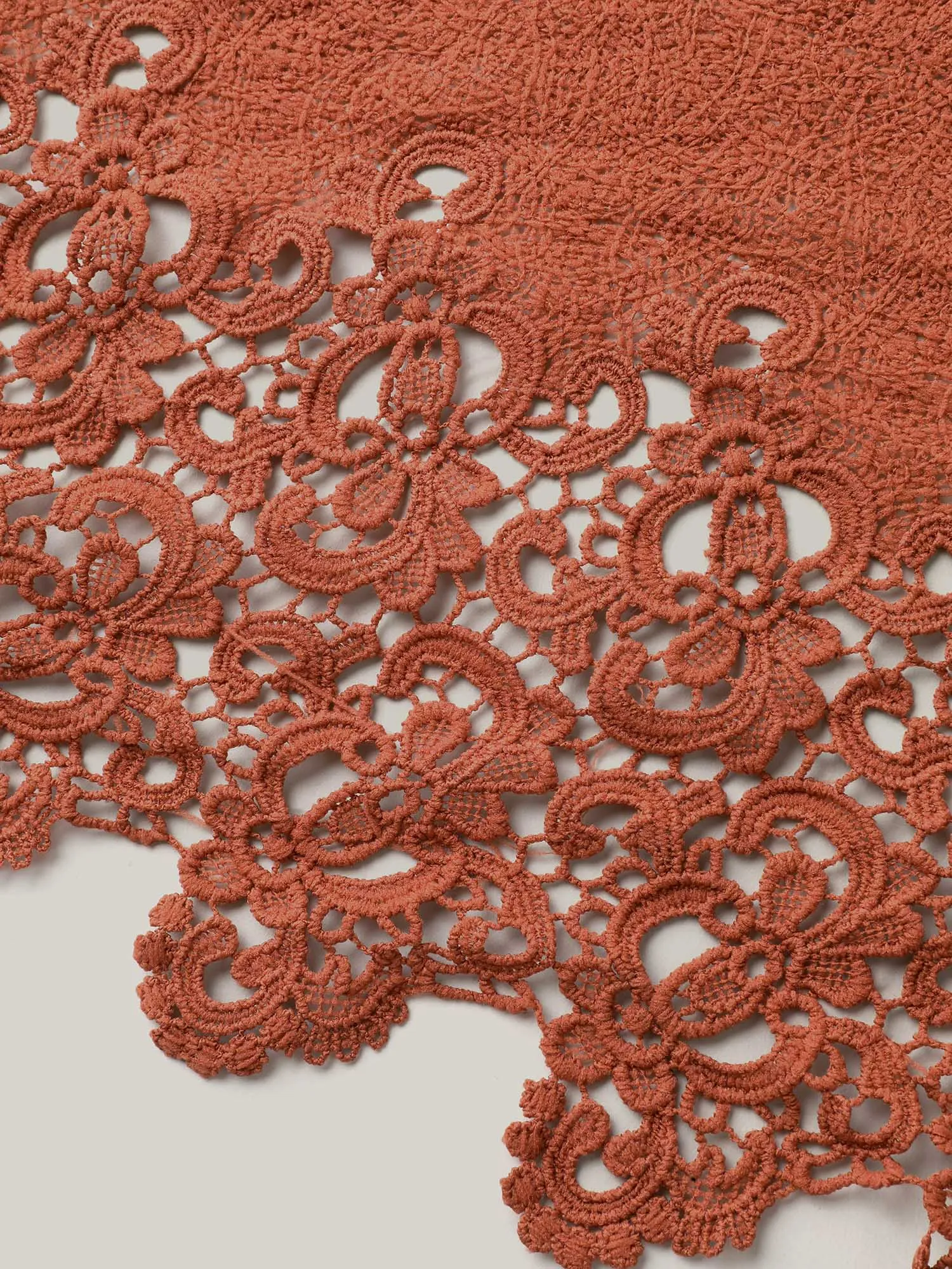 Cotton Lace Trim High Low Hem Midi Dress sold by Bloomchic product image thumbnail 5