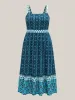 Rayon Geometric Print Pockets Maxi Dress sold by Bloomchic