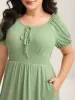Knit A-Line Cinched Waist Midi Dress sold by Bloomchic