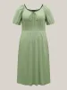 Knit A-Line Cinched Waist Midi Dress sold by Bloomchic