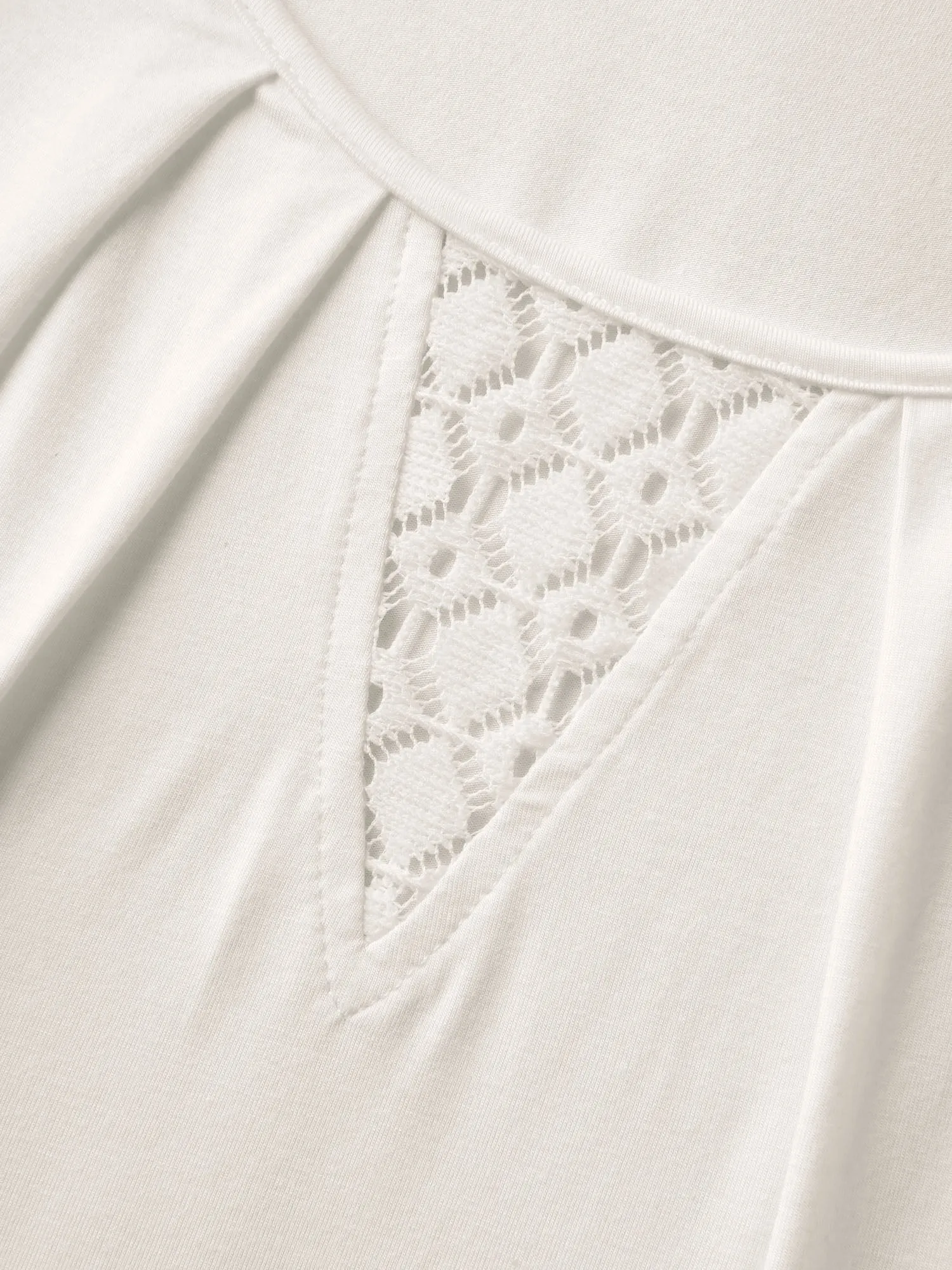 Textured Sheer Sleeve Cut-Out Top sold by Bloomchic product image thumbnail 5