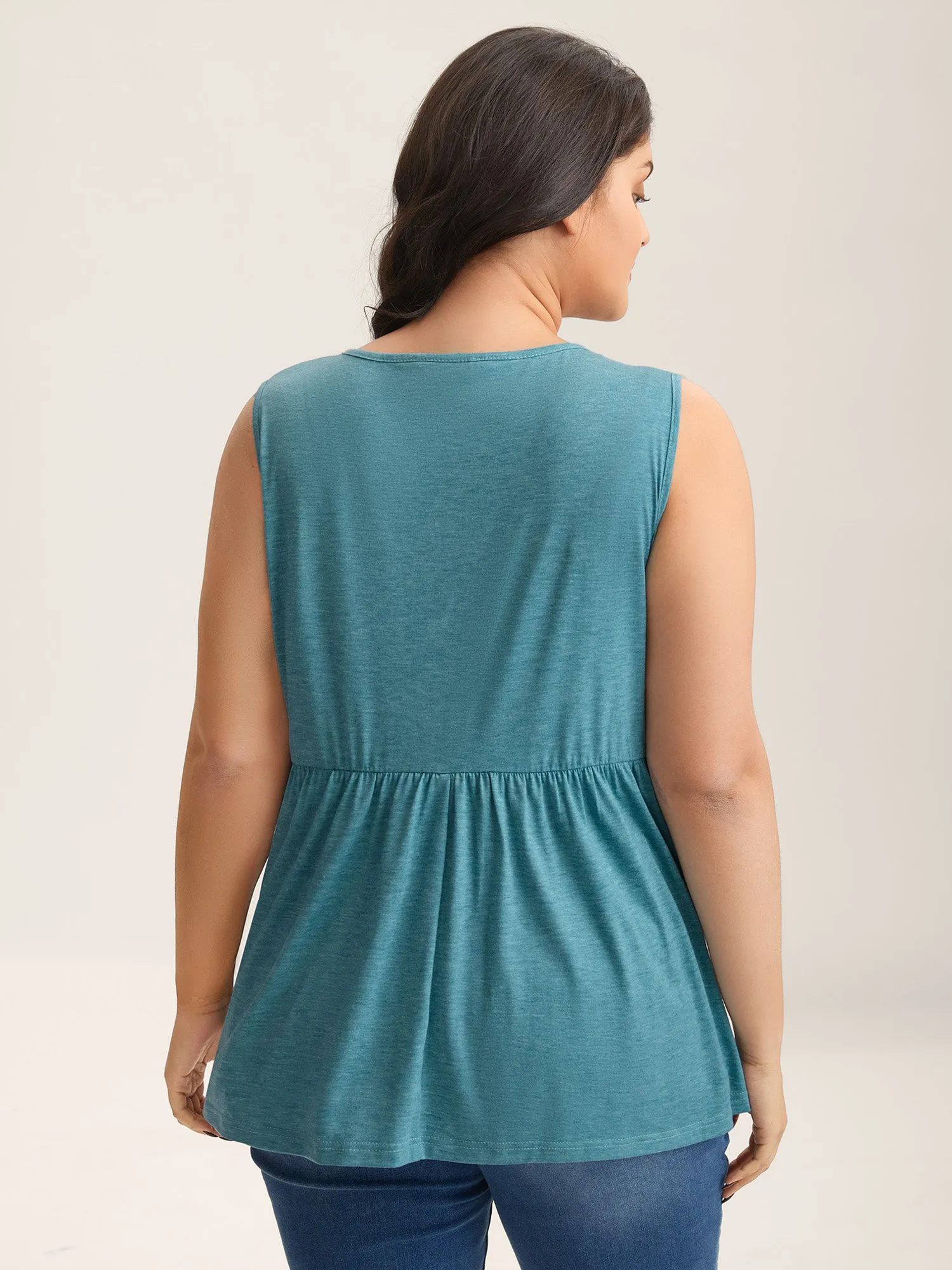 Bow Tie Detail Neck Keyhole Tank Top sold by Bloomchic product image thumbnail 4