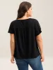 Floral Embroidered Neckline Flared Sleeve Top sold by Bloomchic