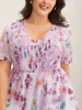 Floral Print Shirred Bodice Blouse sold by Bloomchic