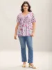 Floral Print Shirred Bodice Blouse sold by Bloomchic
