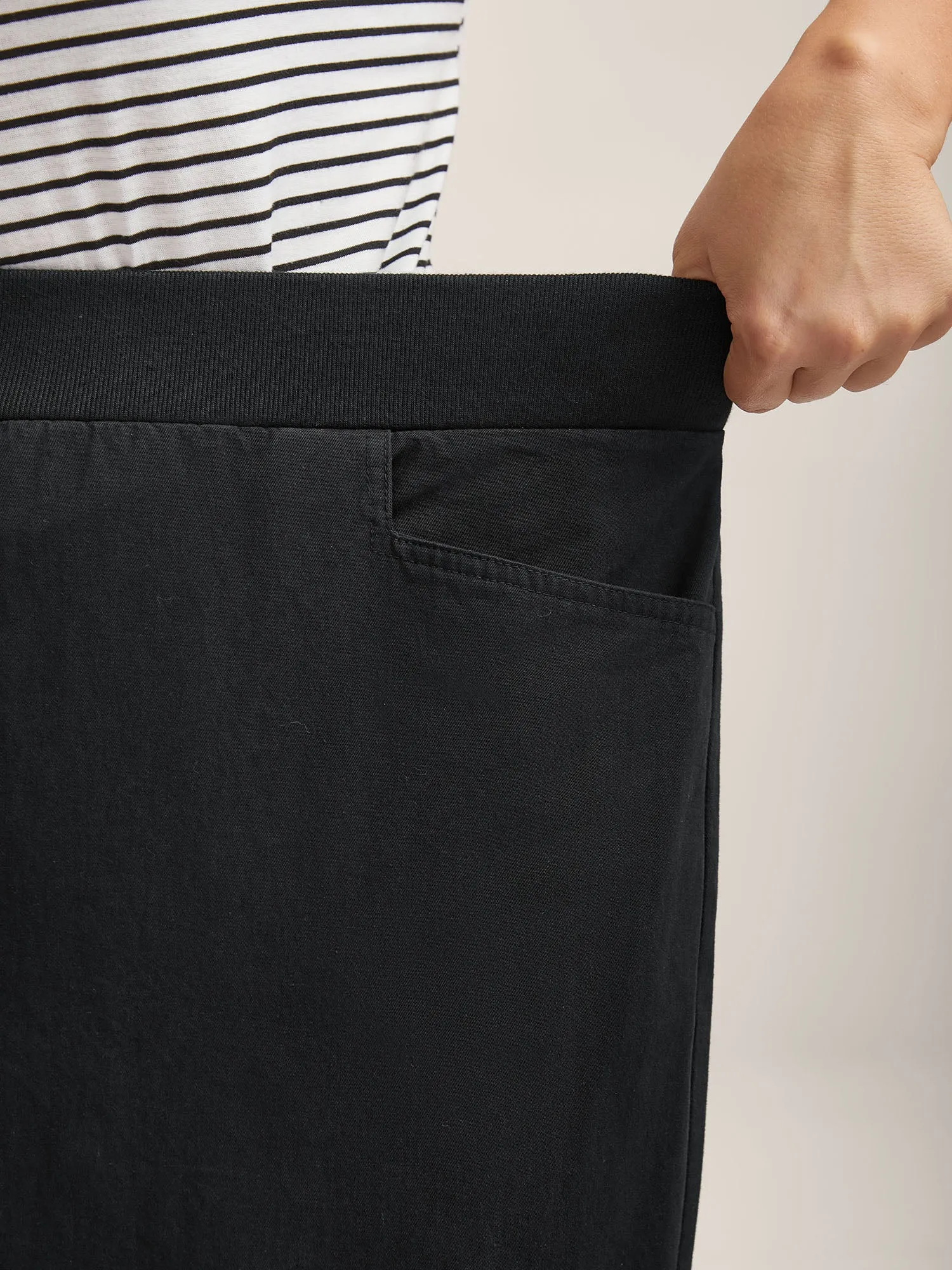 Cotton Threaded Spliced Wide-Leg Pants sold by Bloomchic product image thumbnail 2