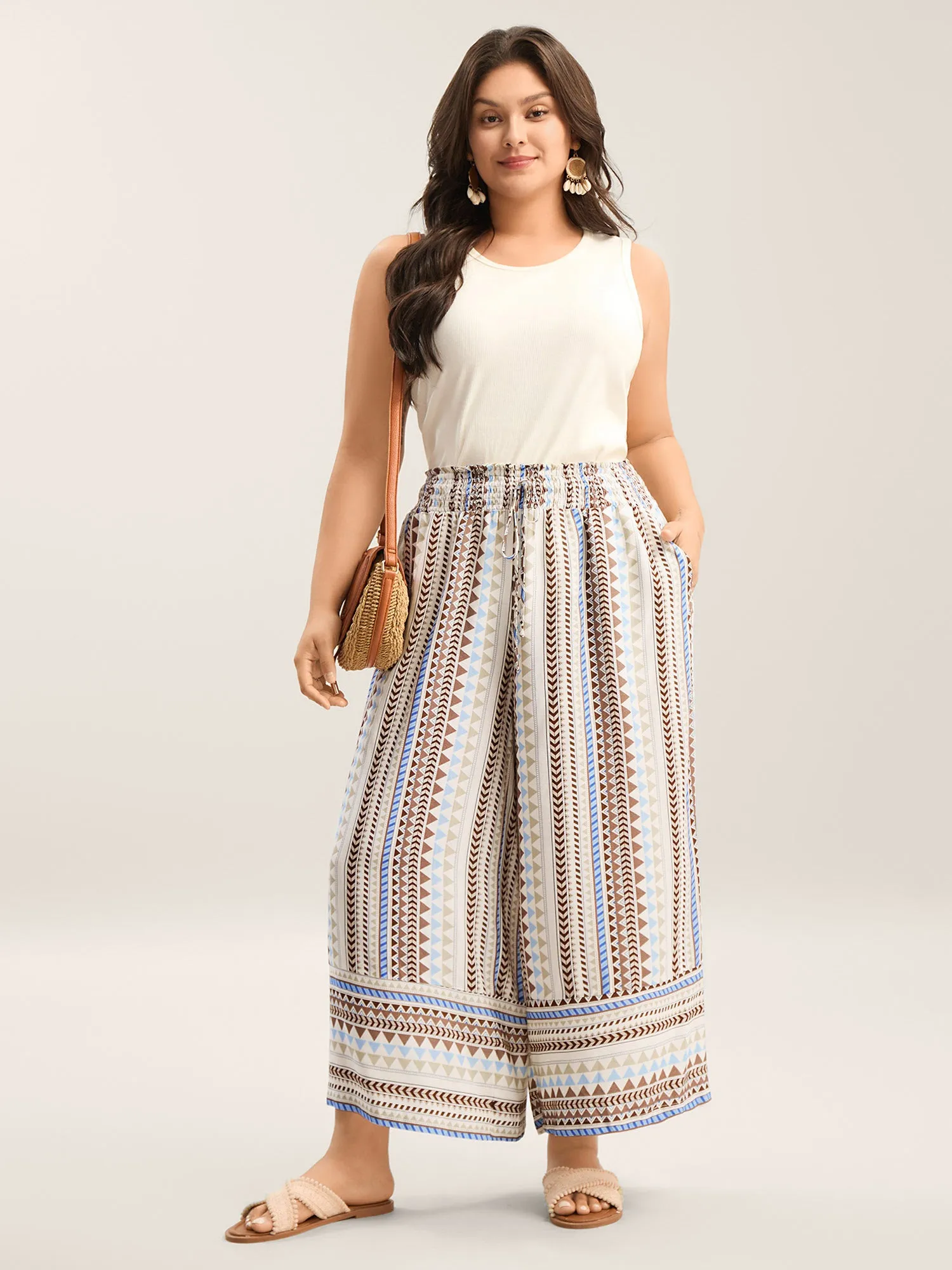 Boho Stripes Wide-Leg Pants sold by Bloomchic