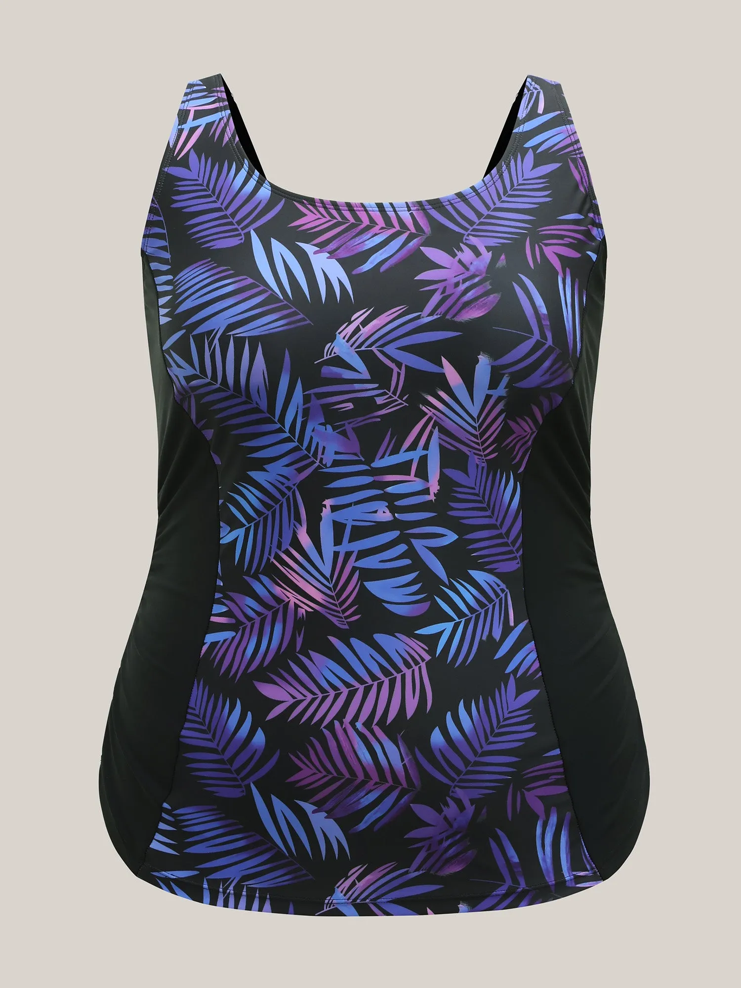 Tropical Floral Print Spliced Swim Top sold by Bloomchic product image thumbnail 5