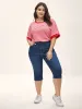 Stretchy 5 Pockets Skinny-Fit Crop Jeans sold by Bloomchic