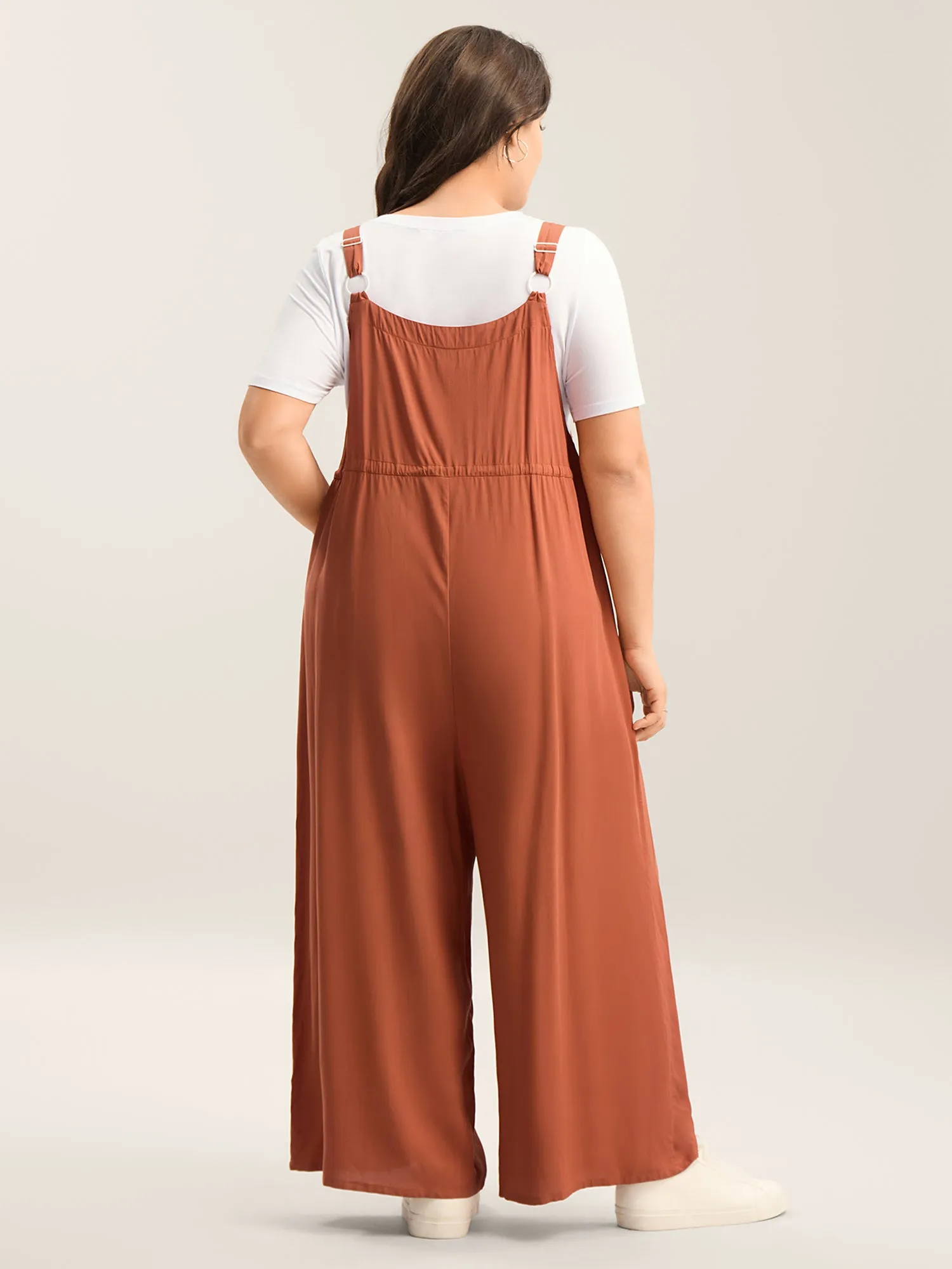 Rayon Adjustable Zipper Tie Jumpsuit sold by Bloomchic product image thumbnail 4