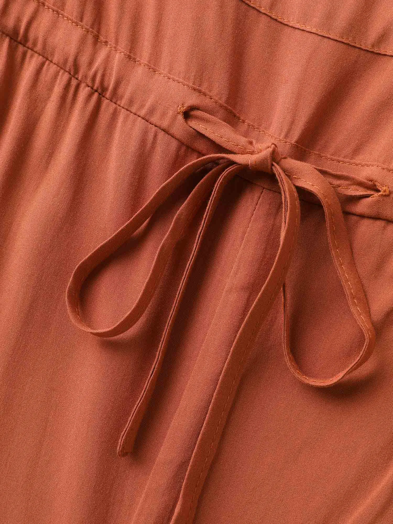 Rayon Adjustable Zipper Tie Jumpsuit sold by Bloomchic product image thumbnail 5