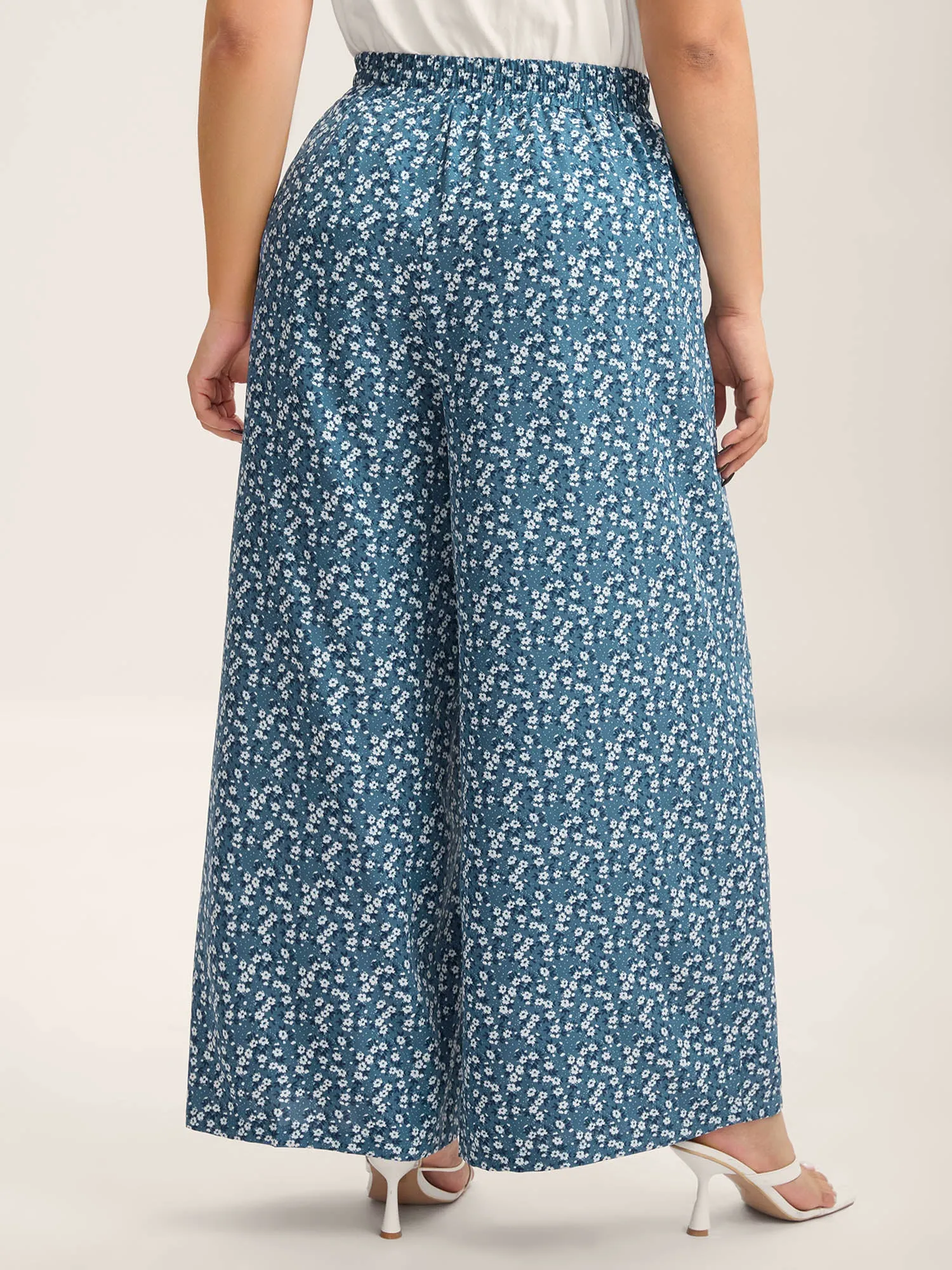 Floral Print Belted Wide-Leg Pants sold by Bloomchic product image thumbnail 5