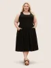 Supersoft Essentials Solid Gathered Tank Dress sold by Bloomchic