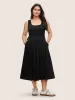 Supersoft Essentials Solid Gathered Tank Dress sold by Bloomchic