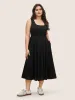 Supersoft Essentials Solid Gathered Tank Dress sold by Bloomchic