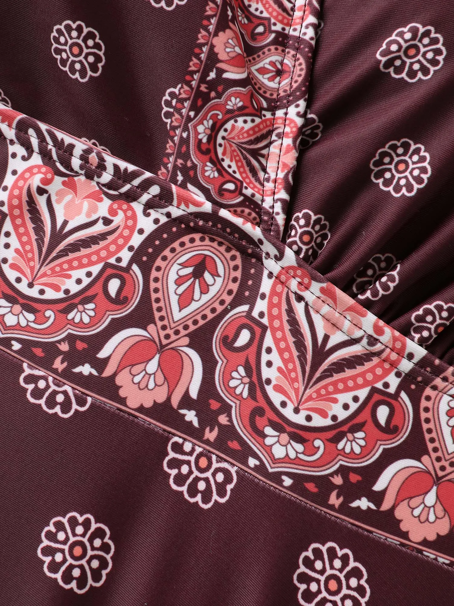 Boho Print Surplice Neck Swim Top sold by Bloomchic product image thumbnail 5