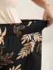 Tropical Leaf Print Straight-Leg Shorts sold by Bloomchic