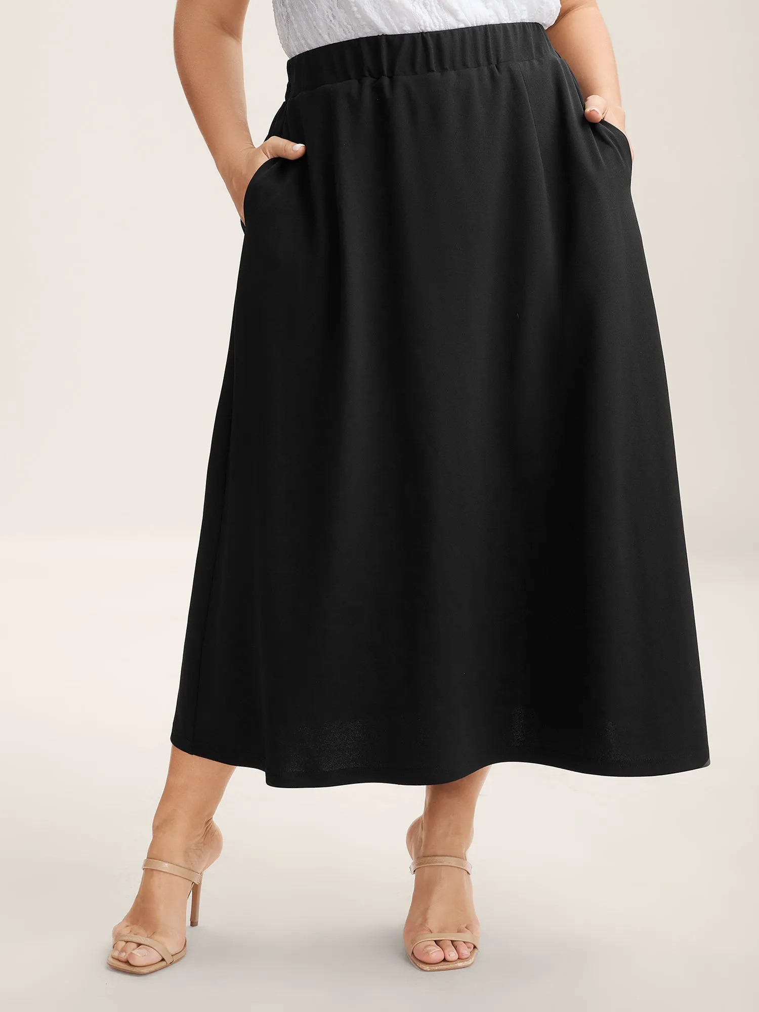 Side Slit Straight Fit Maxi Skirt sold by Bloomchic product image thumbnail 2