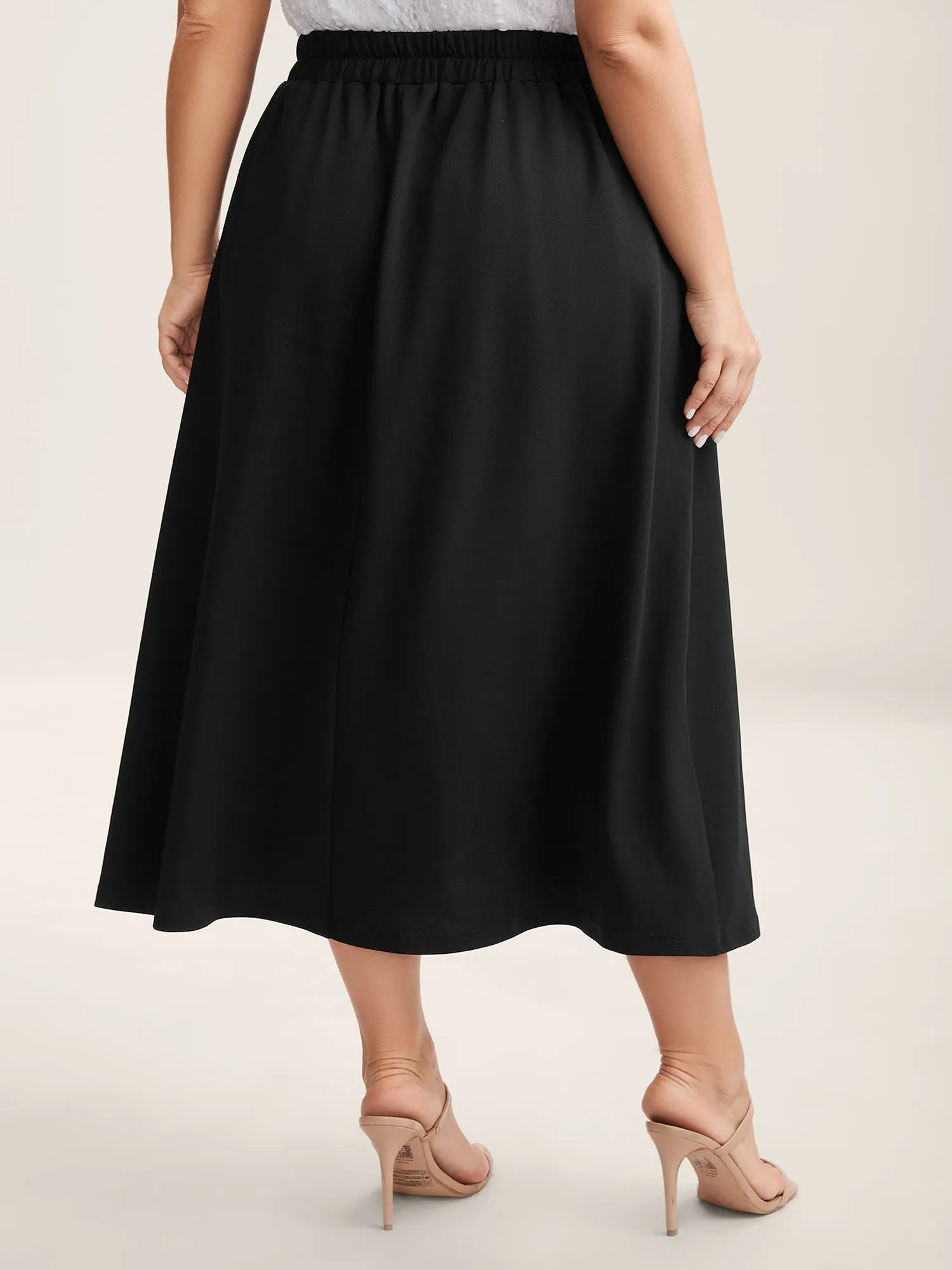 Side Slit Straight Fit Maxi Skirt sold by Bloomchic product image thumbnail 4