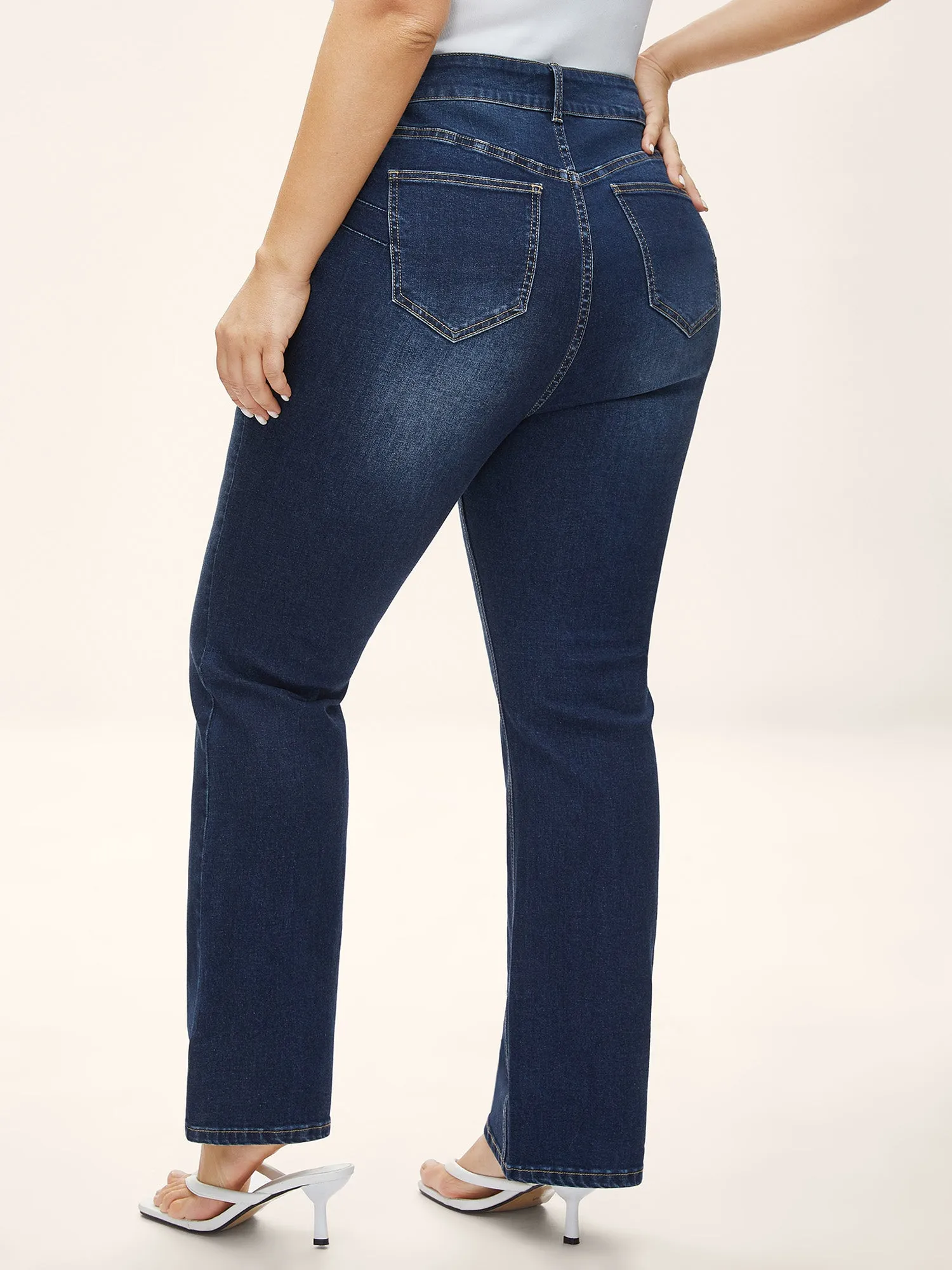 Booty-Lifting Bootcut No-Gap Waist Jeans sold by Bloomchic product image thumbnail 4