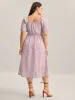 Floral Print Shirred Pockets Midi Dress sold by Bloomchic