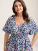 Floral Print Shirred Waist Midi Dress sold by Bloomchic
